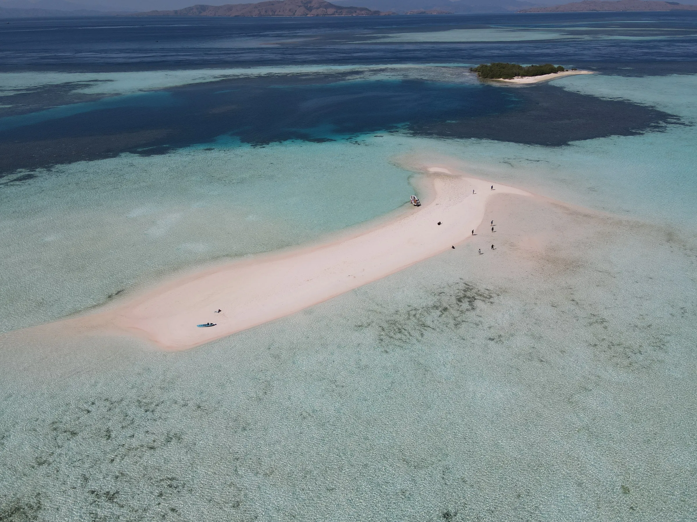 The Taka Makassar sandbar from the air